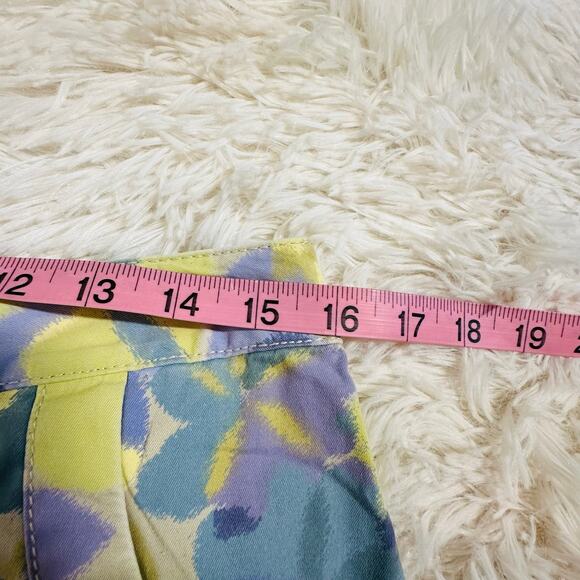 J Jill pastel floral 100% cotton skirt Sz 10P - Picture 9 of 10